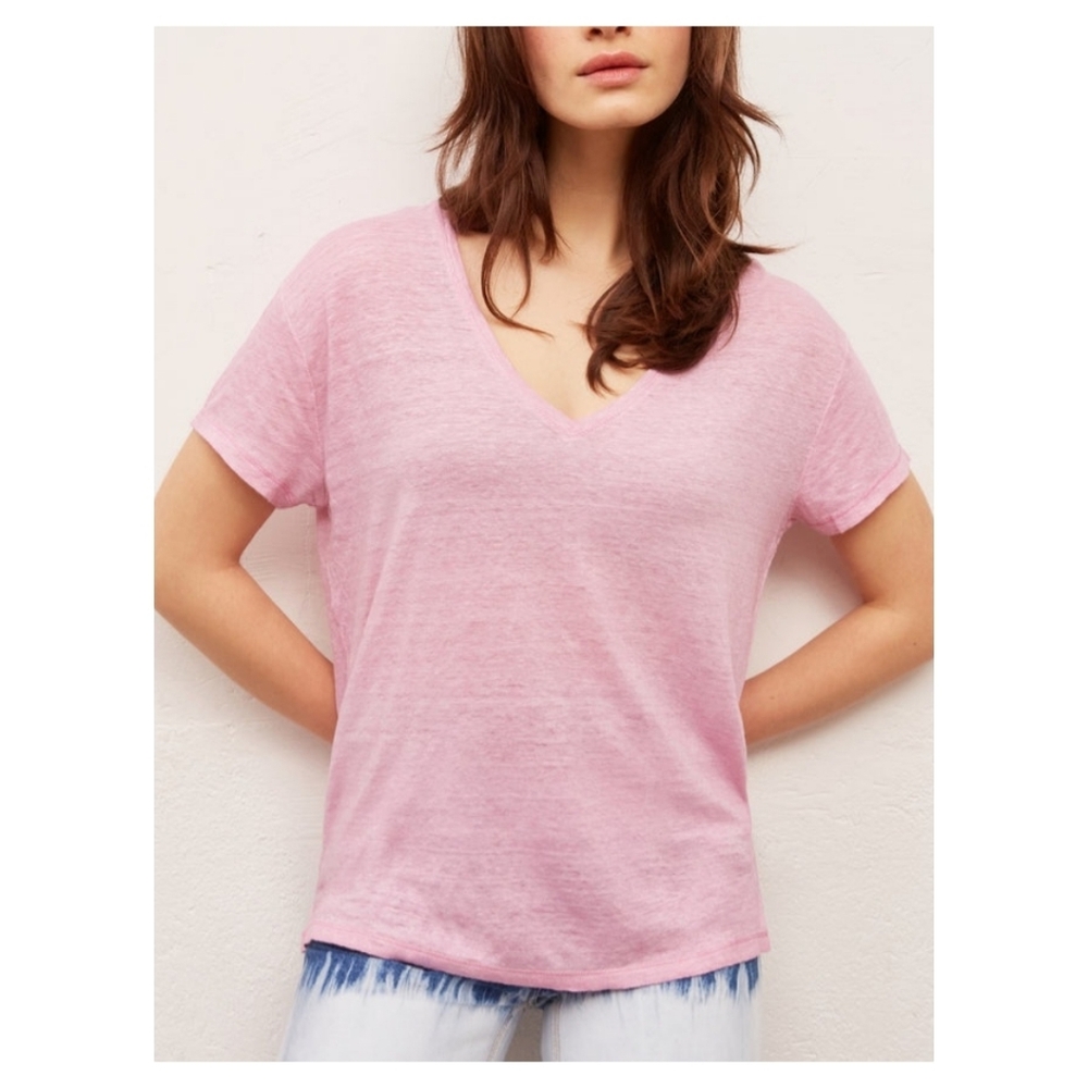 $145 Gared Darel 100% Linen Tee Shirt
